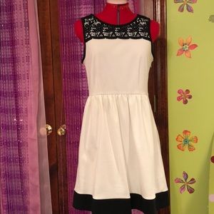 White and Black Dress